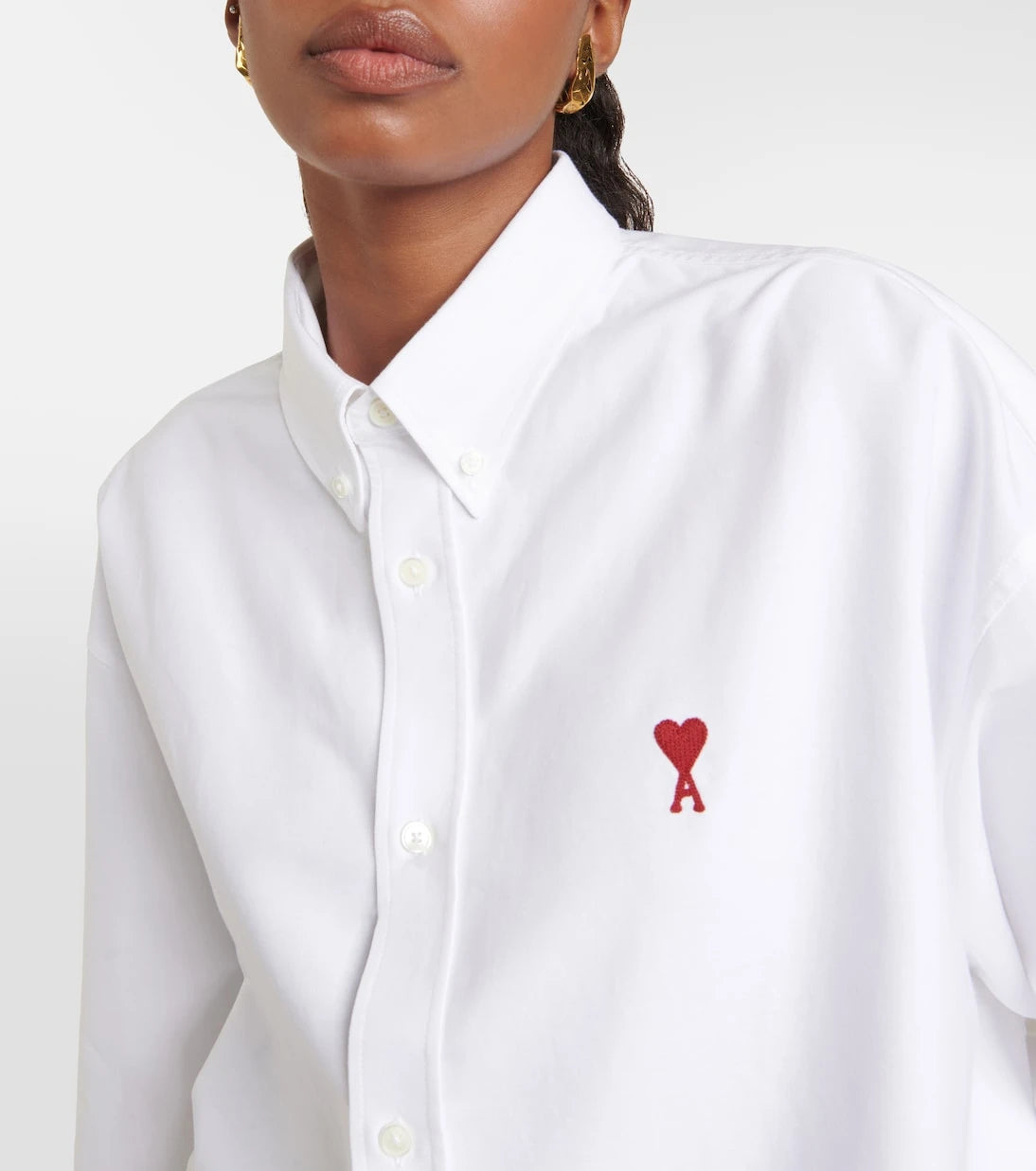 Ami Paris - Ami De Cœur cotton poplin shirt