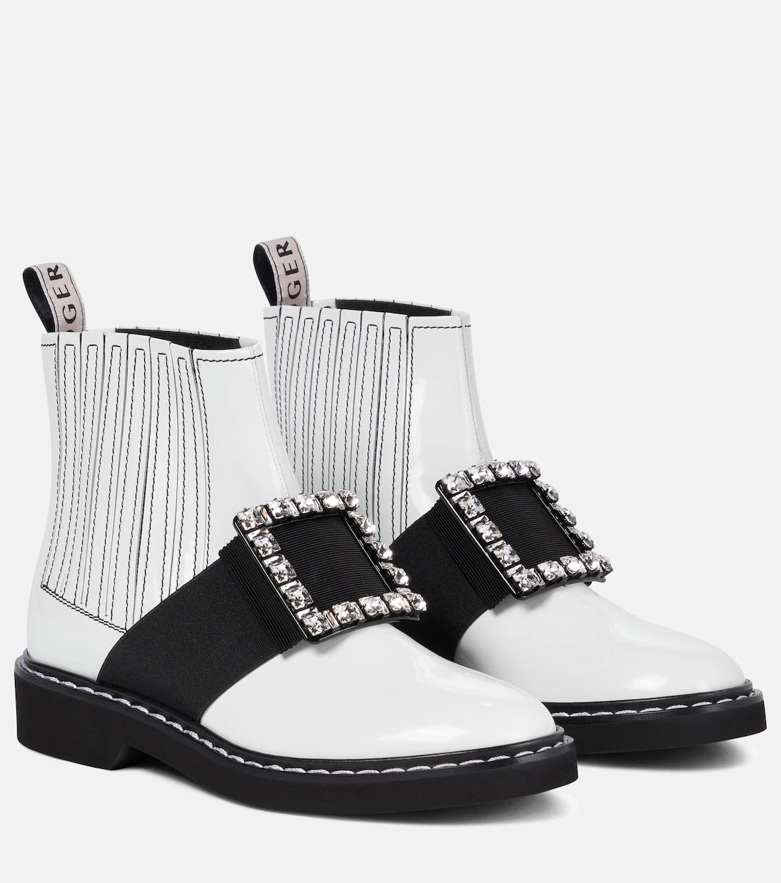 Roger Vivier - حذاء تشيلسي Viv' Rangers من الجلد المصقول