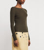 Green Wool-Cashmere Layering Sweater