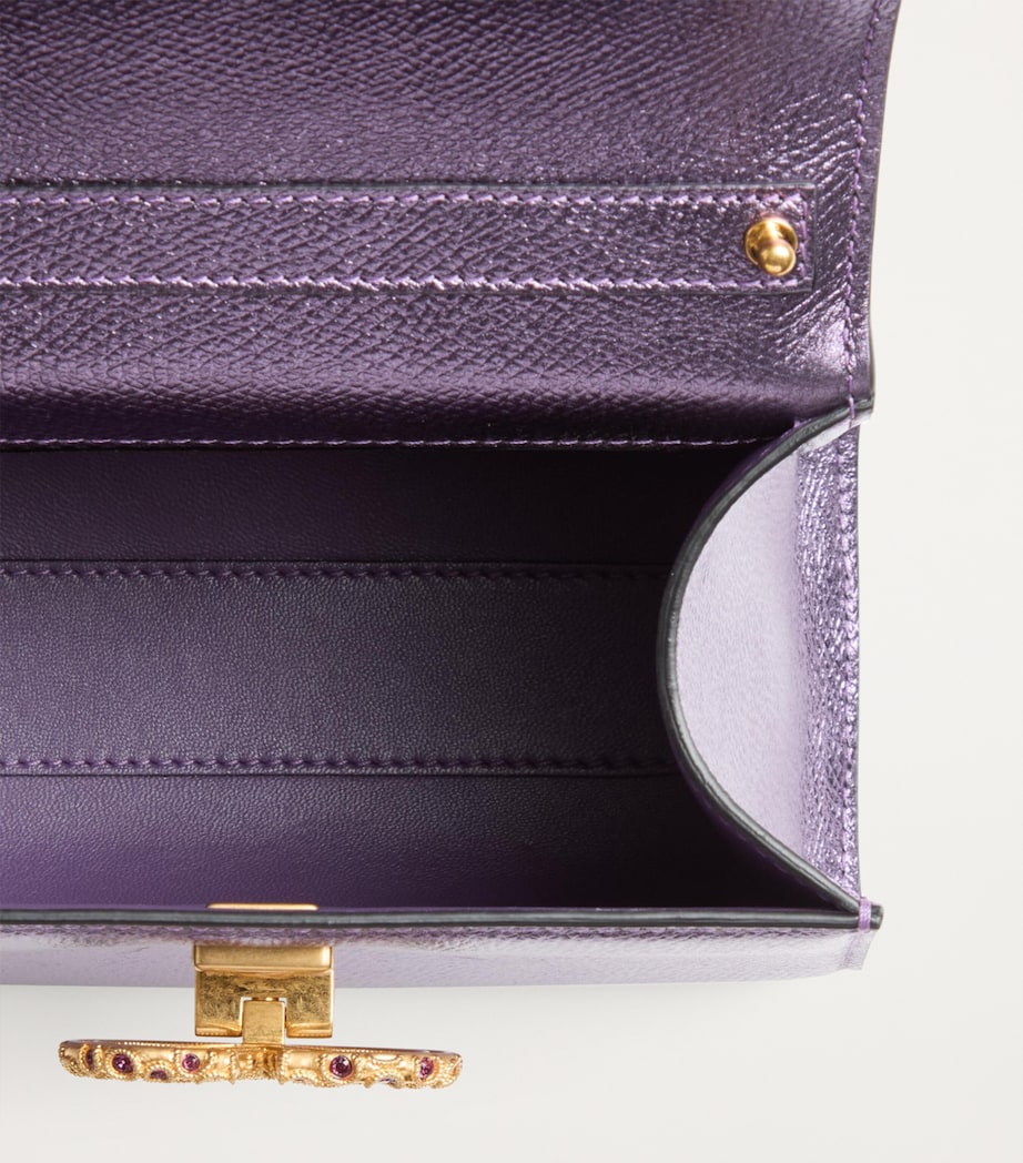 Purple Mini Calf Leather VSLING Top-Handle Bag