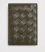 Green Leather Intrecciato Passport Holder