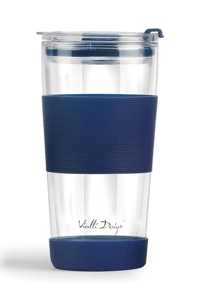 Термочаша със сламка Vialli Design Fuori 600 ml
