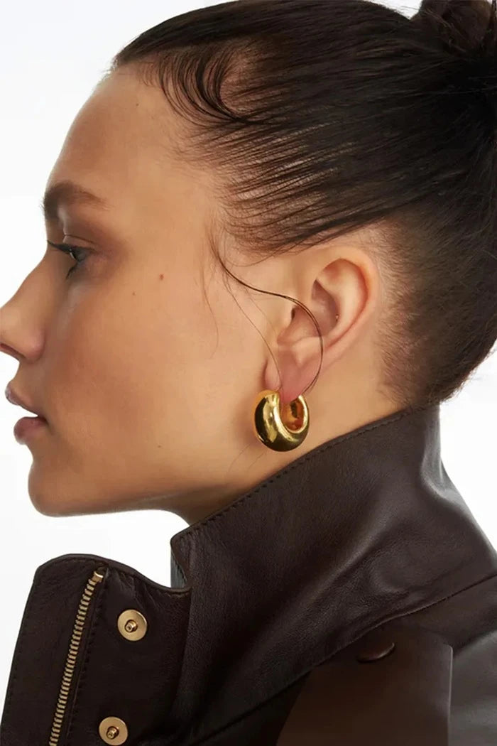 Позлатено сребро дамски обеци Luna Earrings
