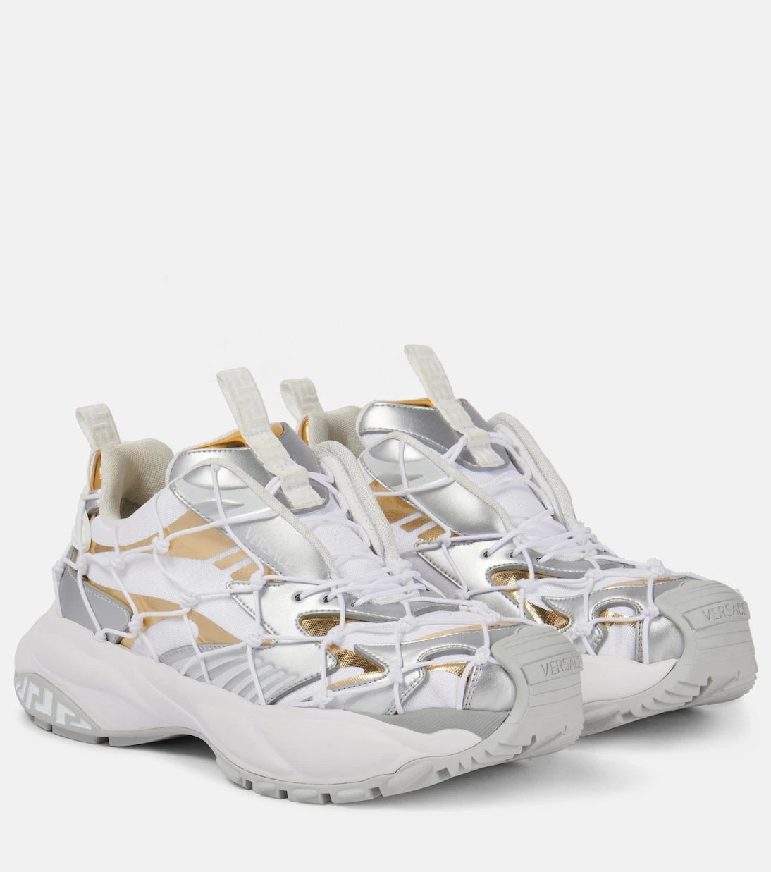 Versace - Mercury leather-trimmed sneakers