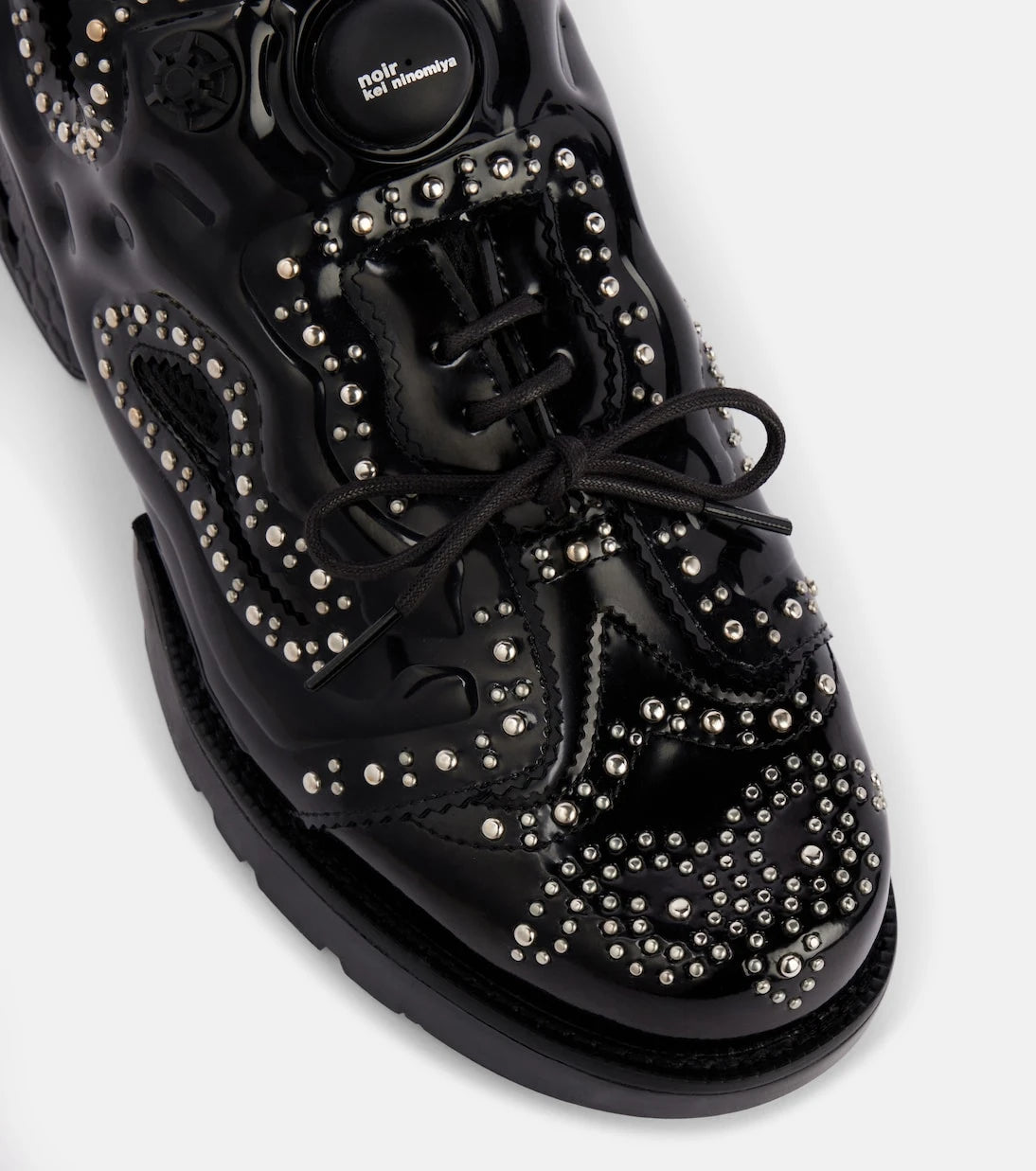 Noir Kei Ninomiya - Studded brogue sneakers