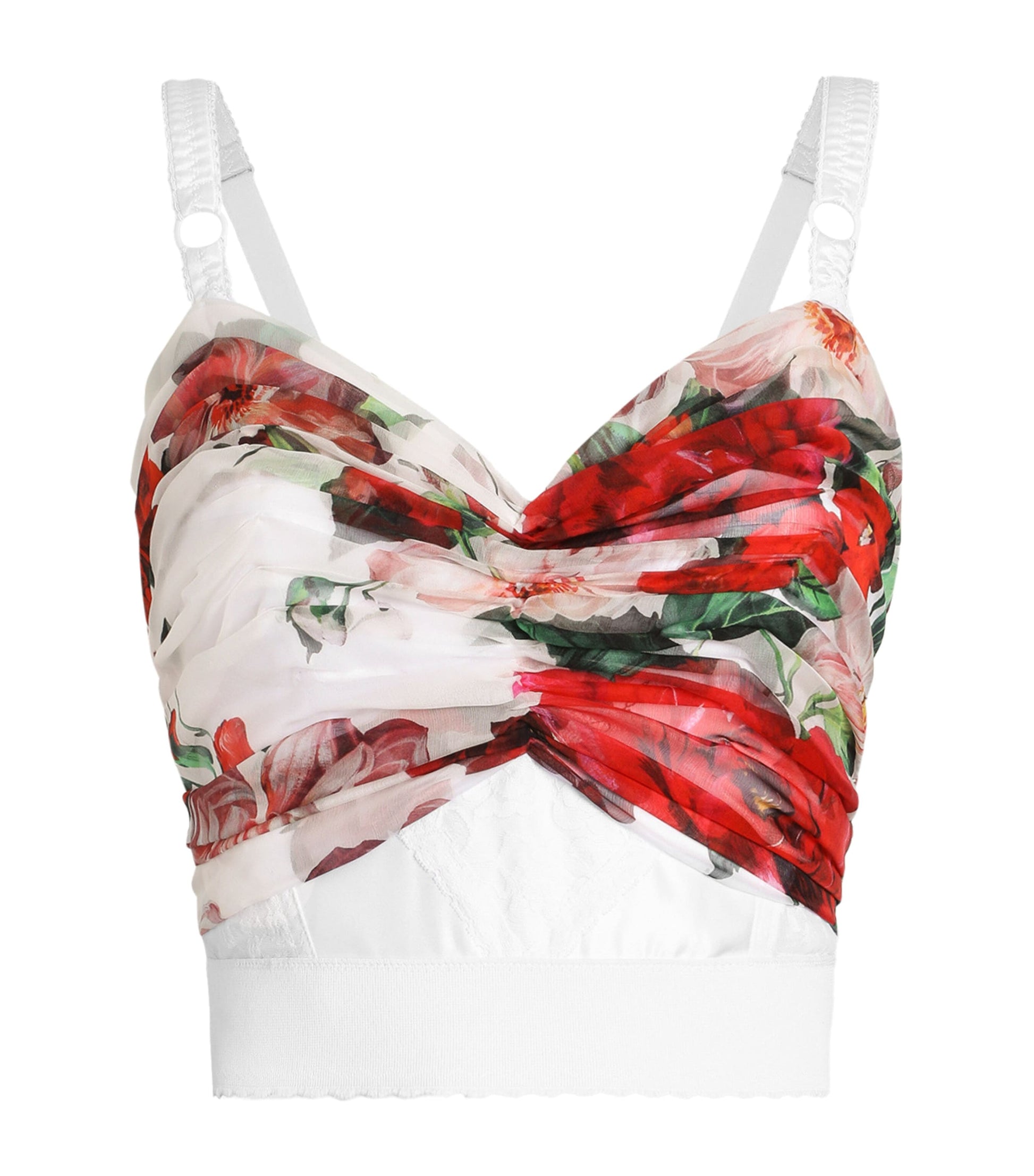 Dolce & Gabbana Multi Rose Print Corset Top