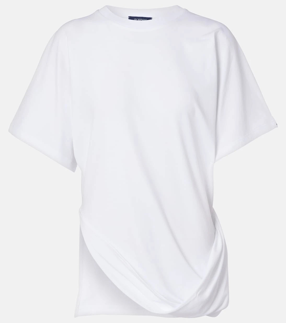 Sportmax - Keras asymmetric cotton-blend T-shirt