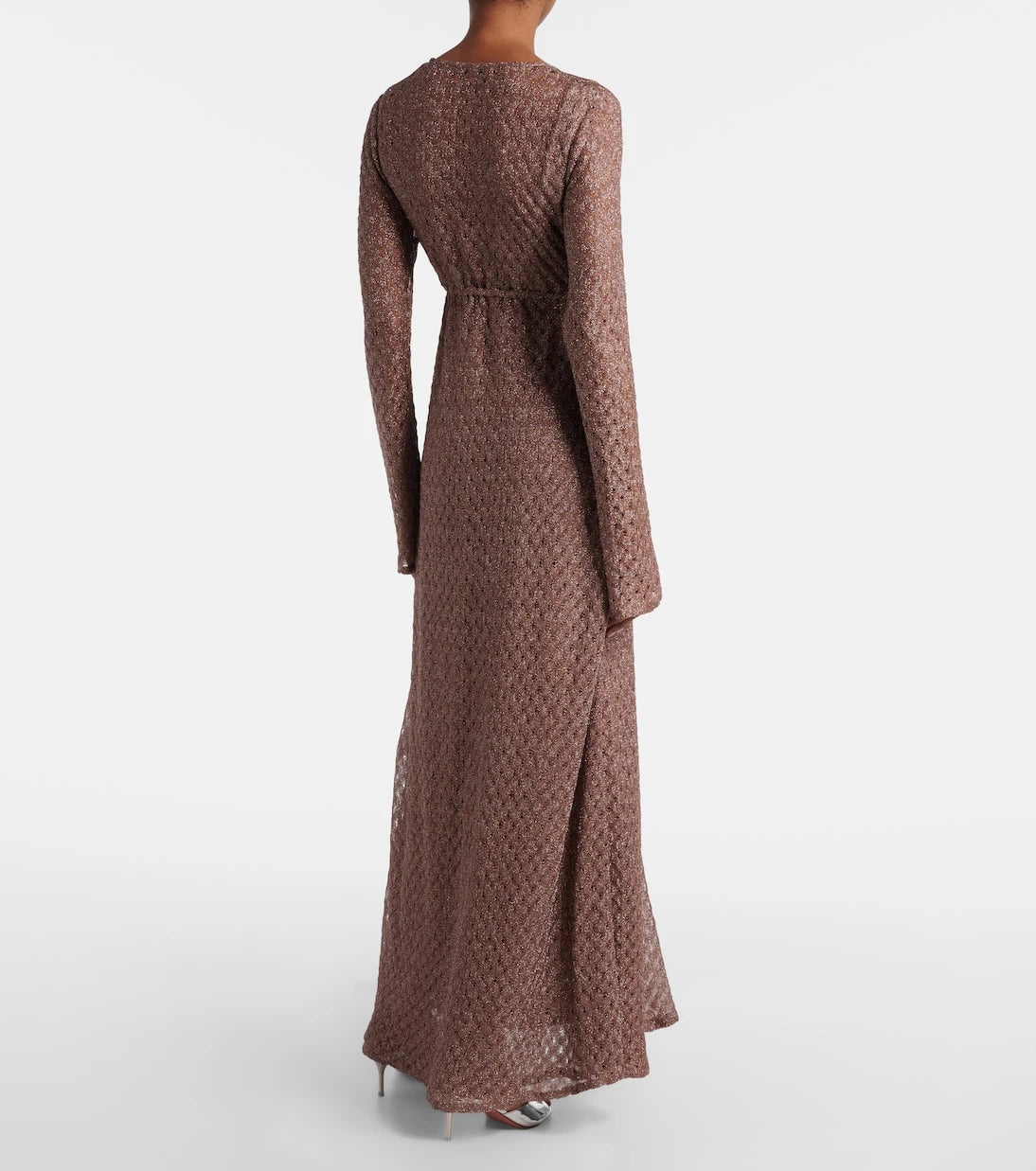 Missoni - Open-knit lamé beach cover-up