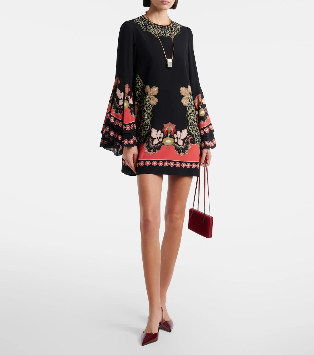 La DoubleJ - Friday printed crêpe minidress