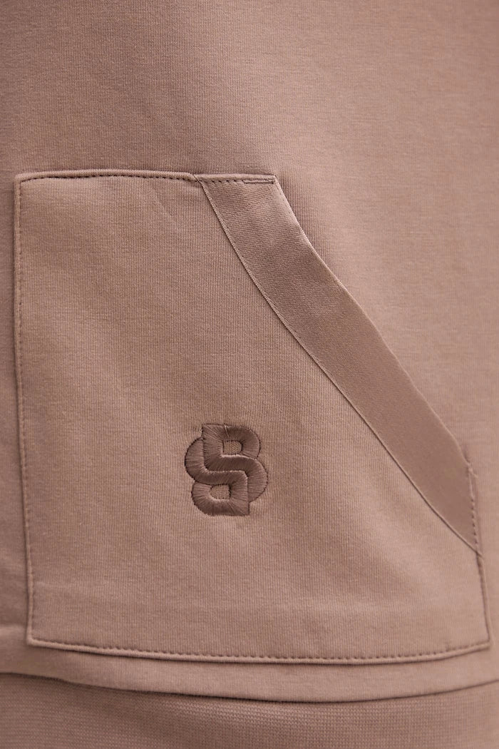 BOSS kadın pamuklu kapüşonlu fermuarlı sweatshirt Shiny B Jacket H