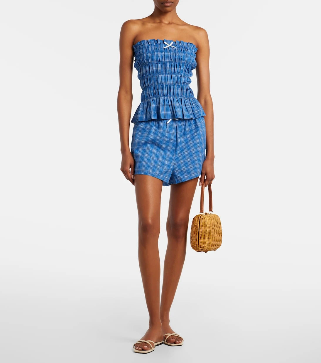 Faithfull - Leya plaid cotton shorts