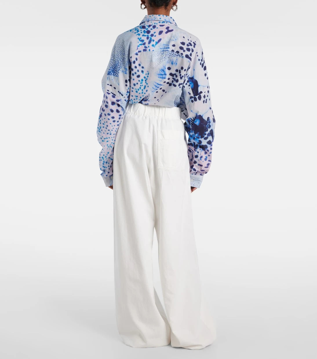 Dries Van Noten - High-rise denim wide-leg pants
