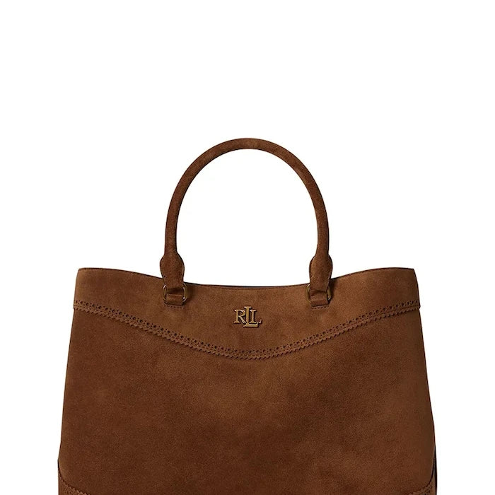 Lauren Ralph Lauren kadın süet alışveriş çantası