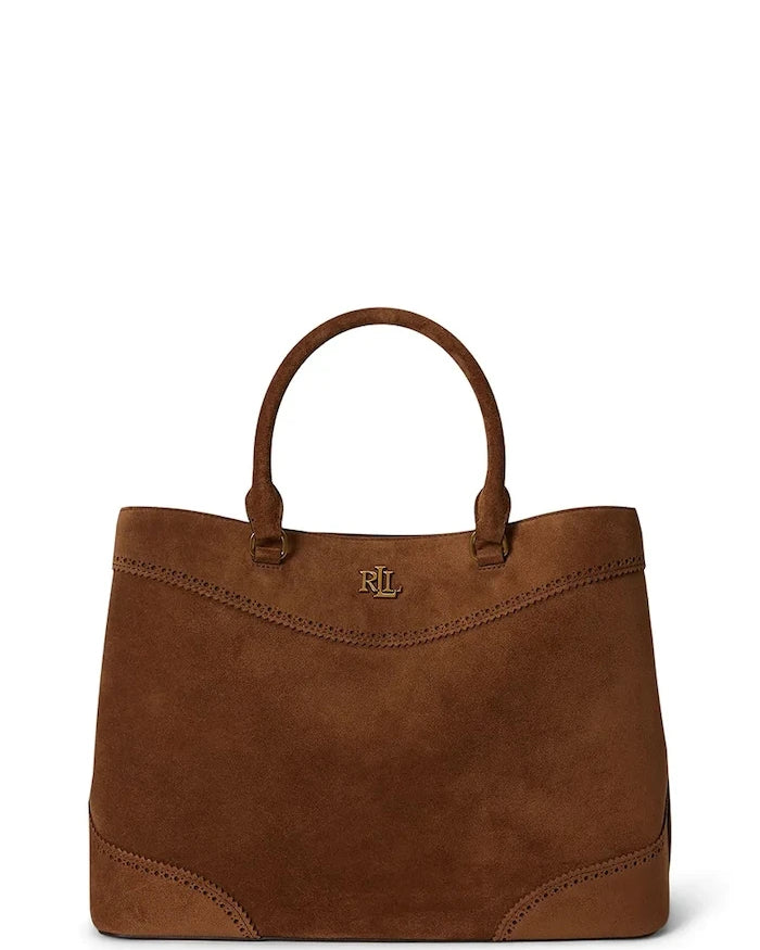 Lauren Ralph Lauren kadın süet alışveriş çantası