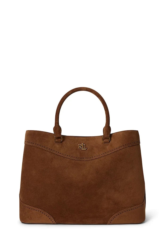Lauren Ralph Lauren kadın süet alışveriş çantası