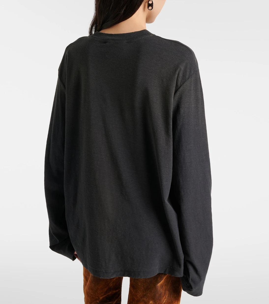 Acne Studios - Logo cotton and hemp jersey top