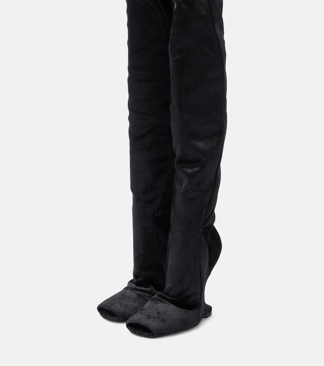 Rick Owens - Cantilever velvet over-the-knee boots