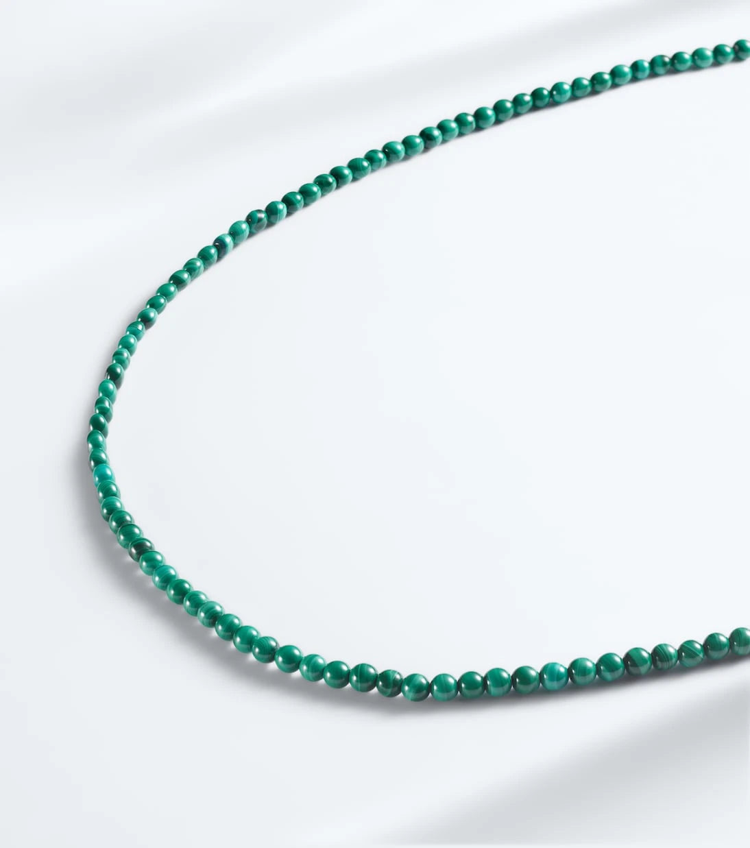 Mateo - 14kt gold beaded necklace with malachite