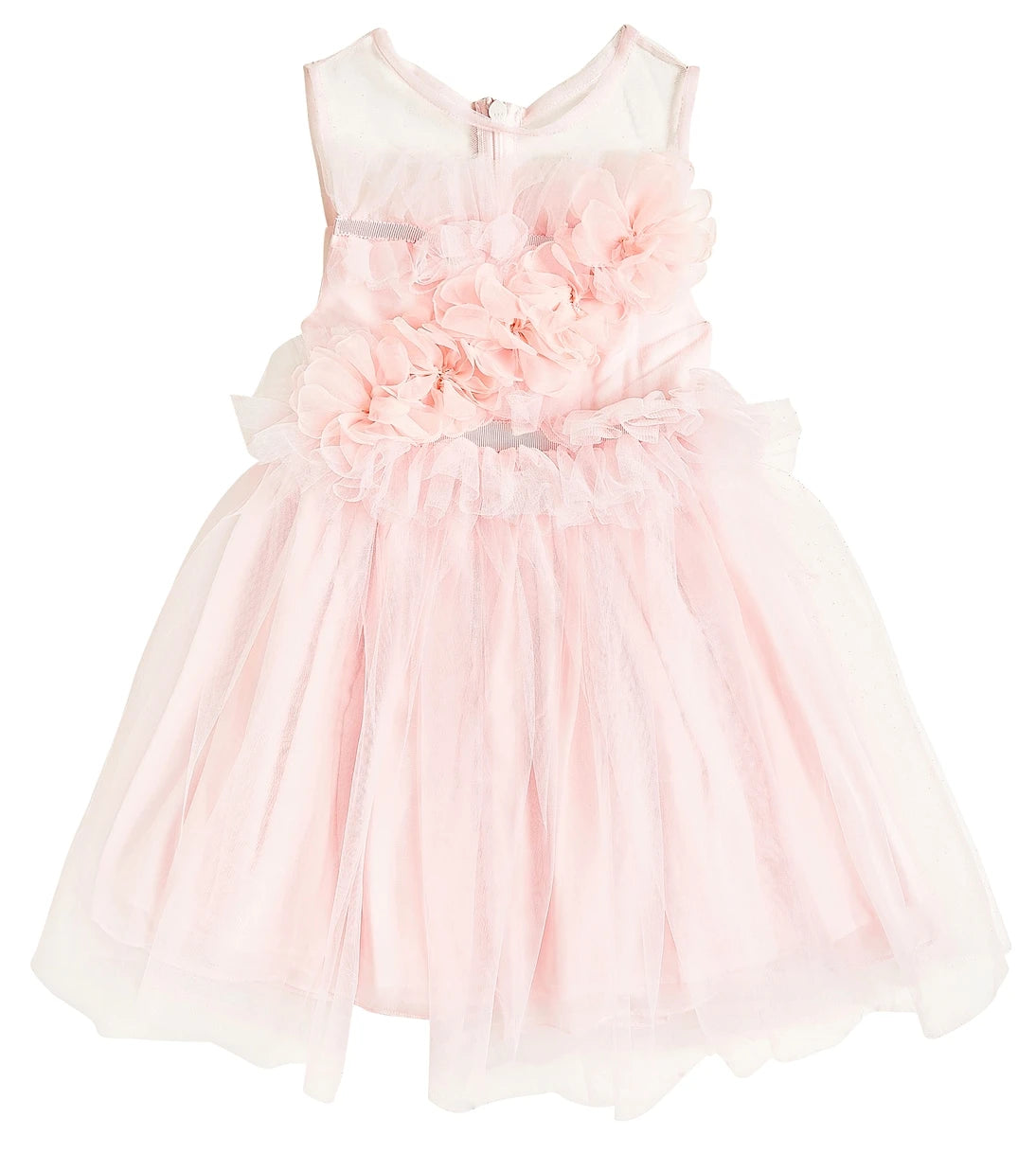 Patachou - Floral-appliqué tulle dress