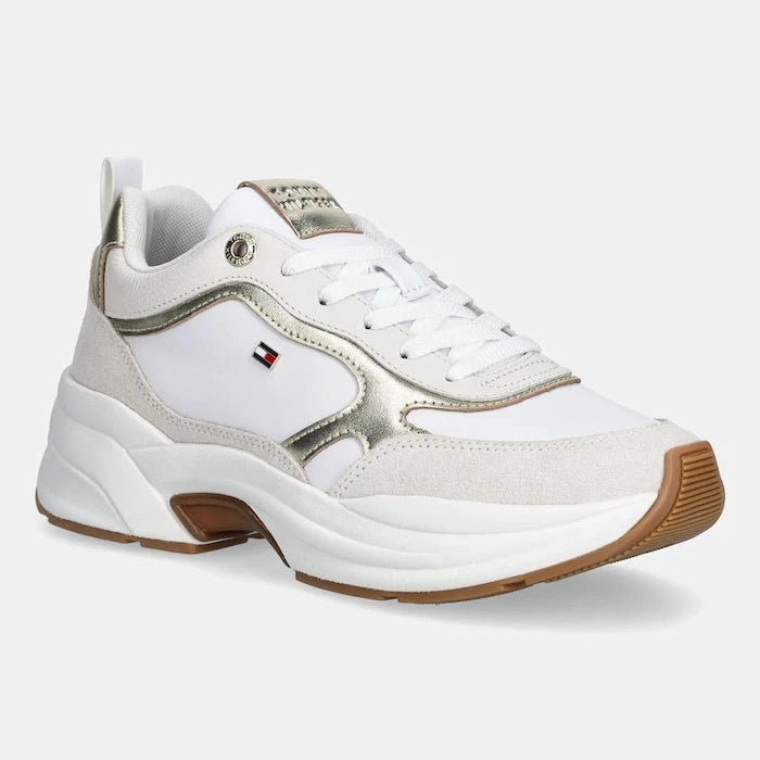 Кожени маратонки Tommy Hilfiger TH CHUNKY RUNNER METALLIC