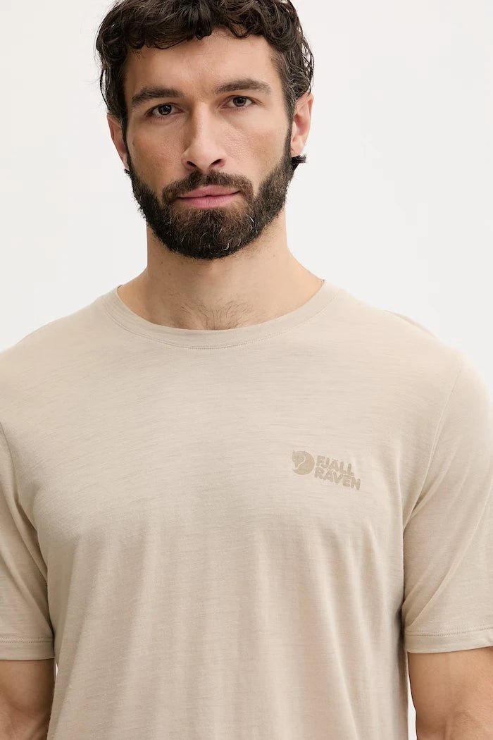 Fjallraven erkek tişörtü, yün katkılı Abisko Wool