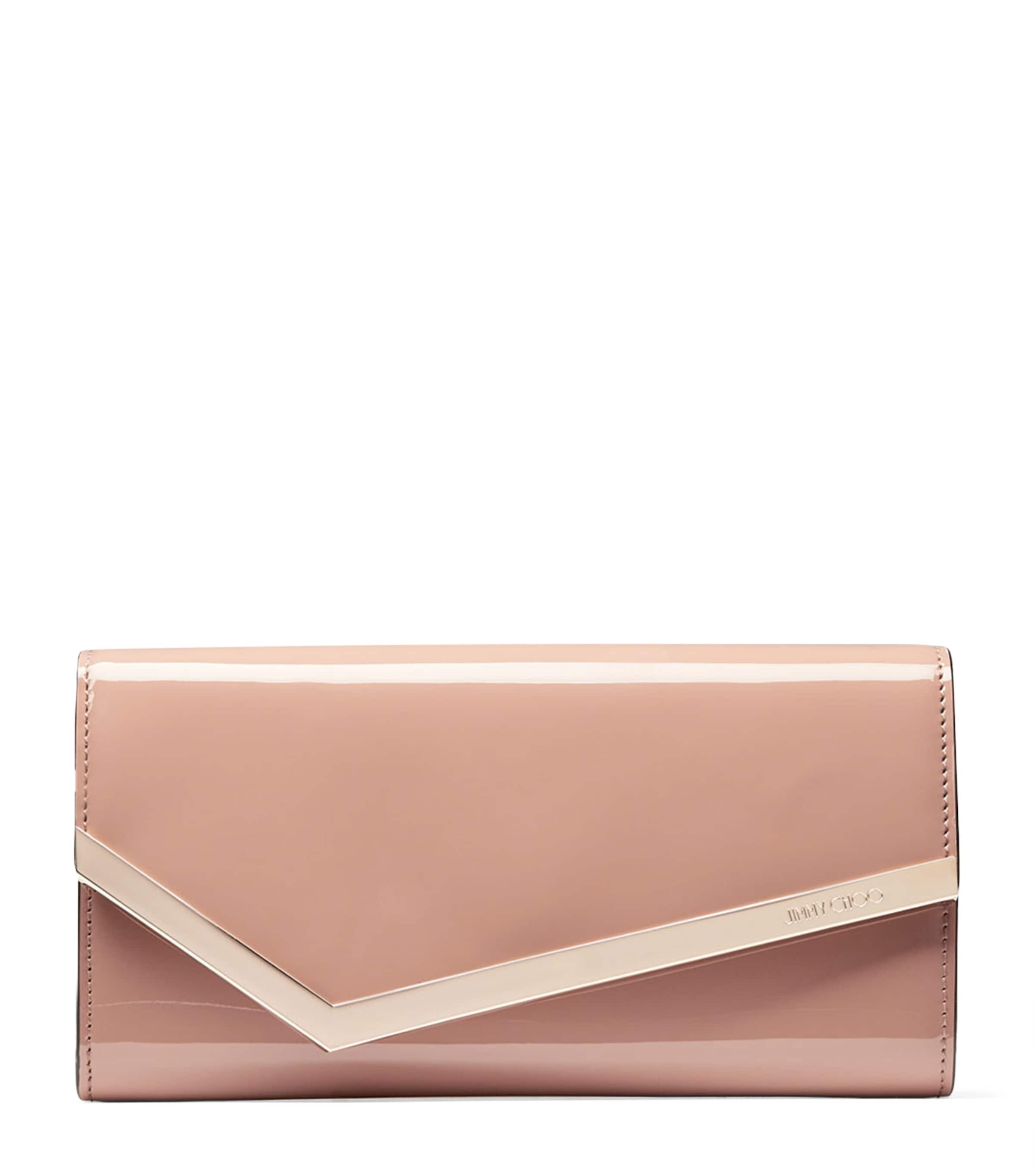 Leather Emmie Clutch Bag BALLET PINK/LIGHT GO