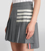 Thom Browne Grey Pleated Mini Skirt