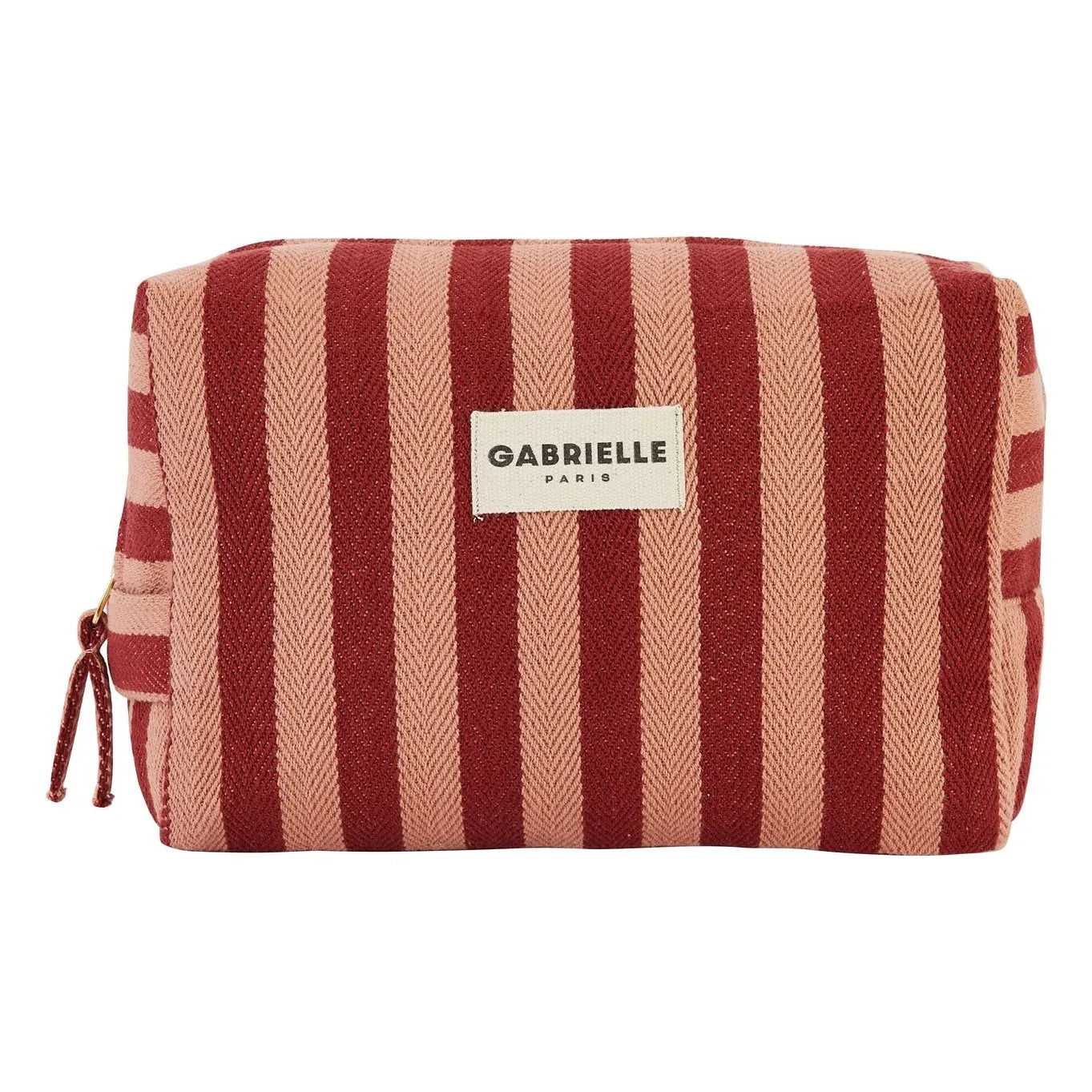 Gabrielle Paris - Garance striped toiletry bag  | Red