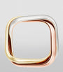 Large Yellow, White and Rose Gold Trinity Ring