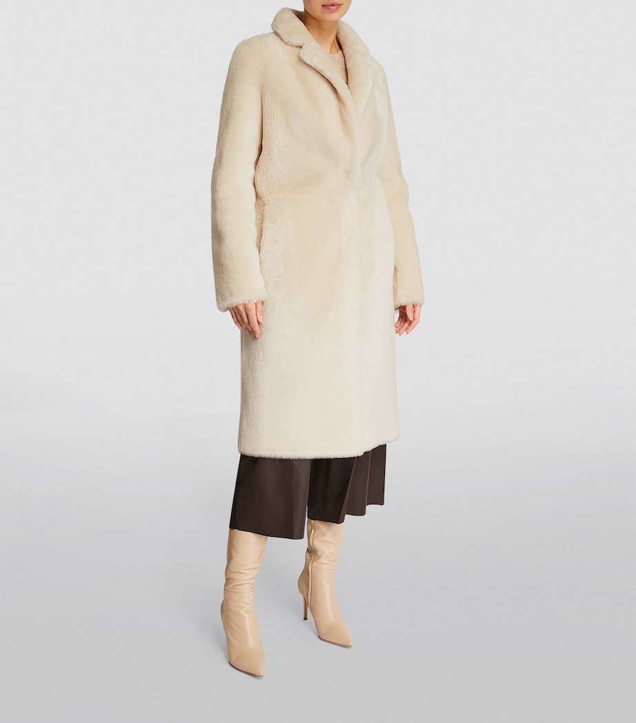 White Shearling Reversible Coat