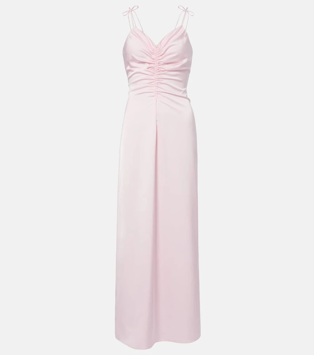 Rotate - Ruched satin maxi dress