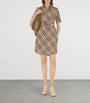 Burberry Beige Cotton Check Mini Shirt Dress