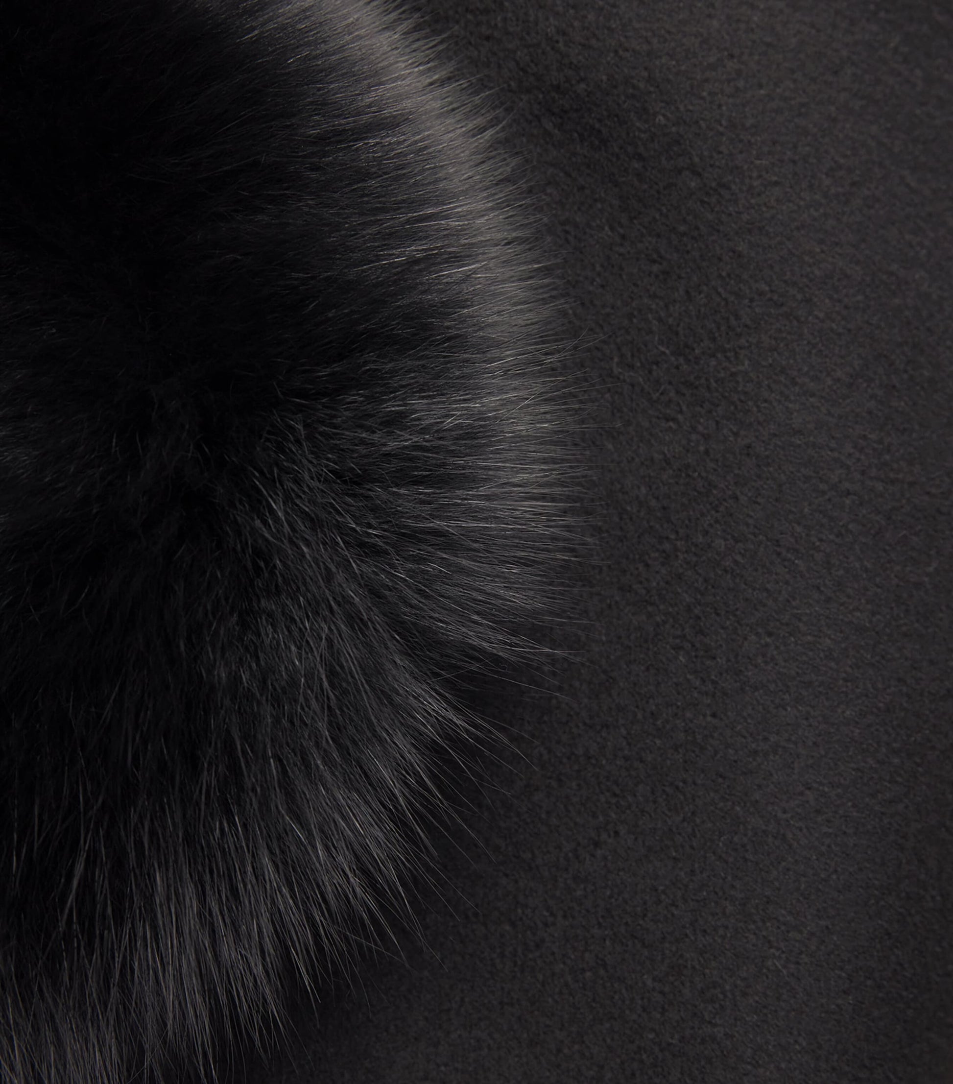 Wool-Cashmere Fox-Trim Cape Coat