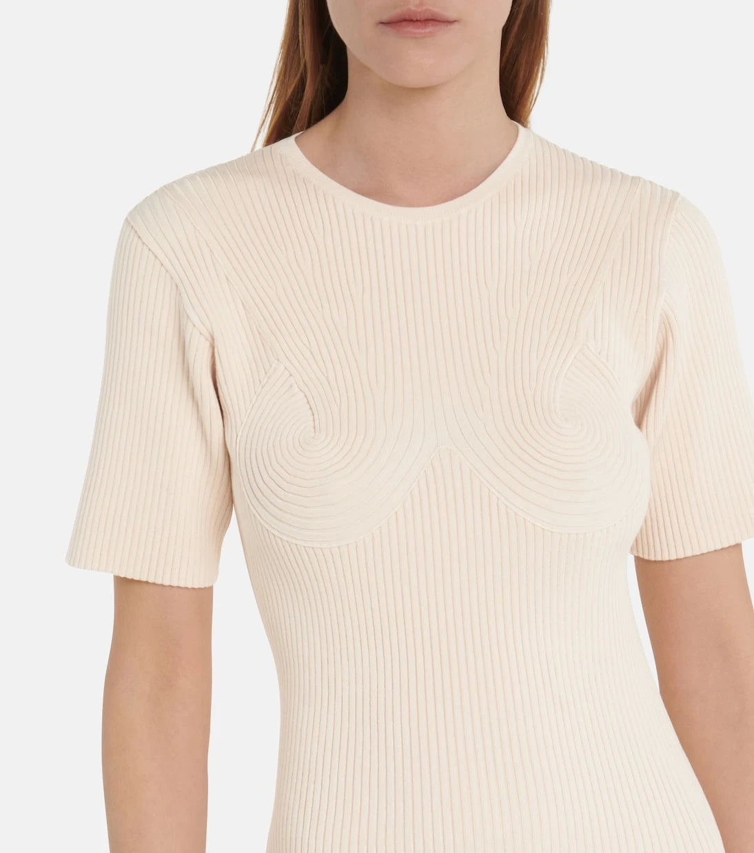 Stella McCartney - Ribbed-knit cotton-blend minidress