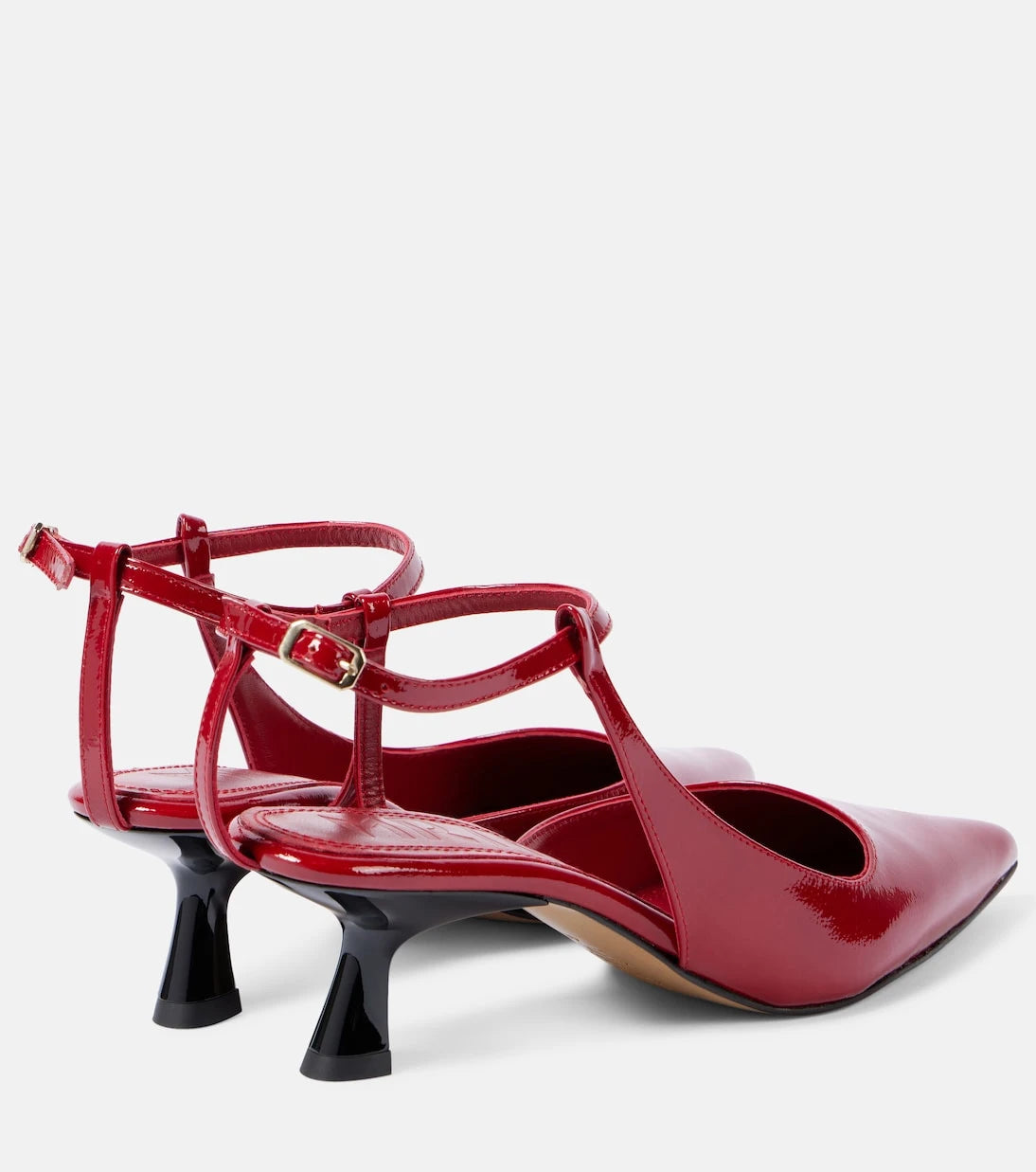 Souliers Martinez - Camelia patent leather pumps