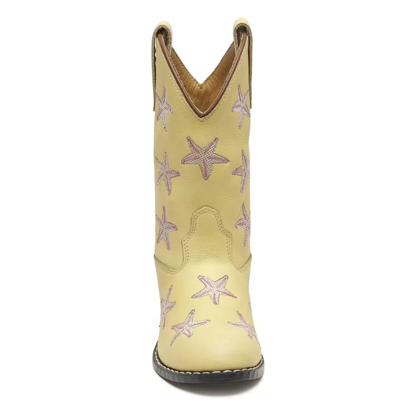 Bootstock - Santiags Starfish Leather | Pale yellow