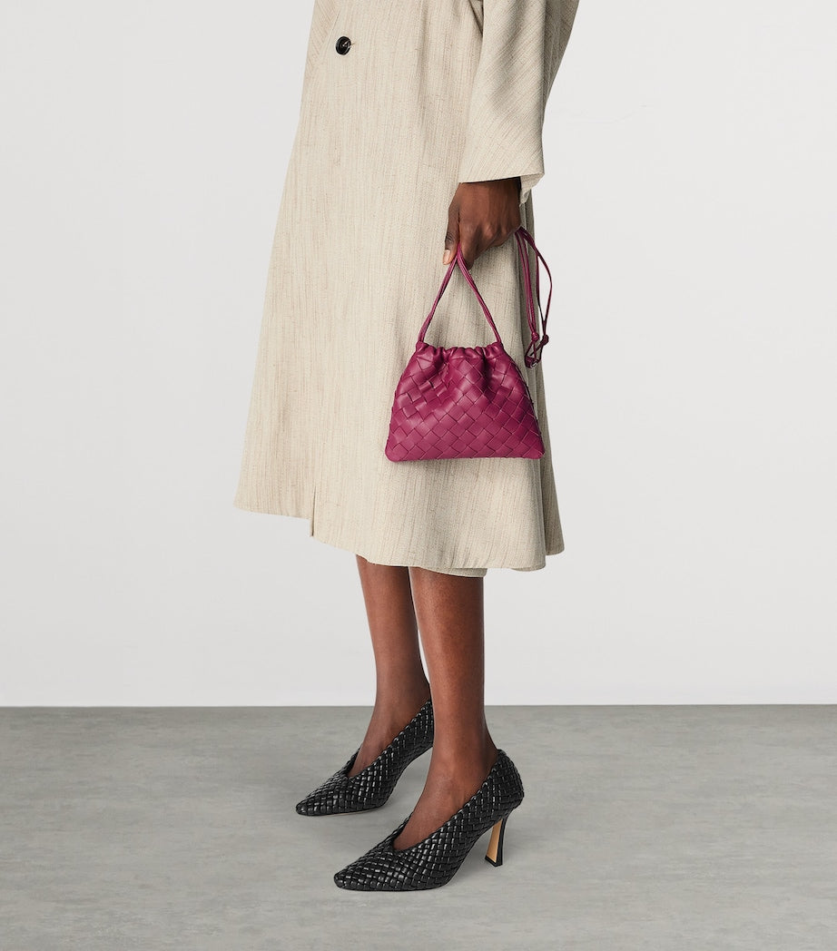 Pink Small Leather Dustbag Clutch Bag