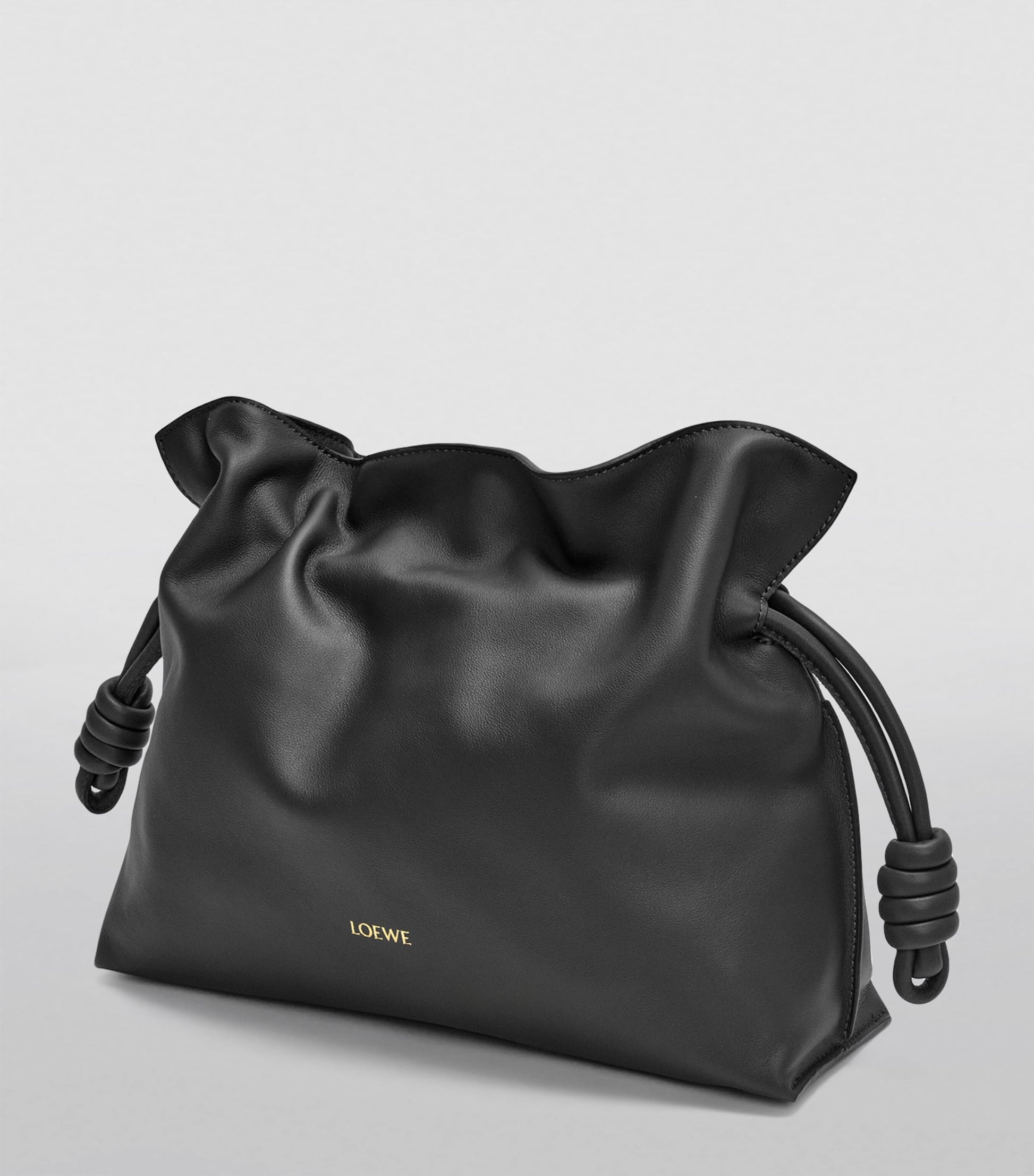 Black Leather Flamenco Purse