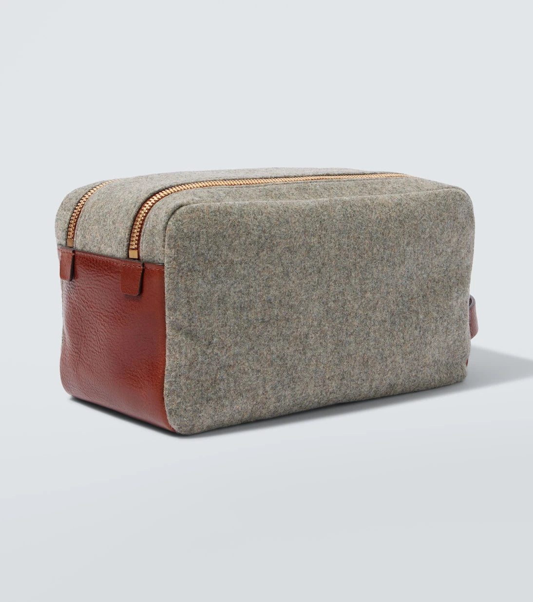 Brunello Cucinelli - Leather-trimmed toiletry bag