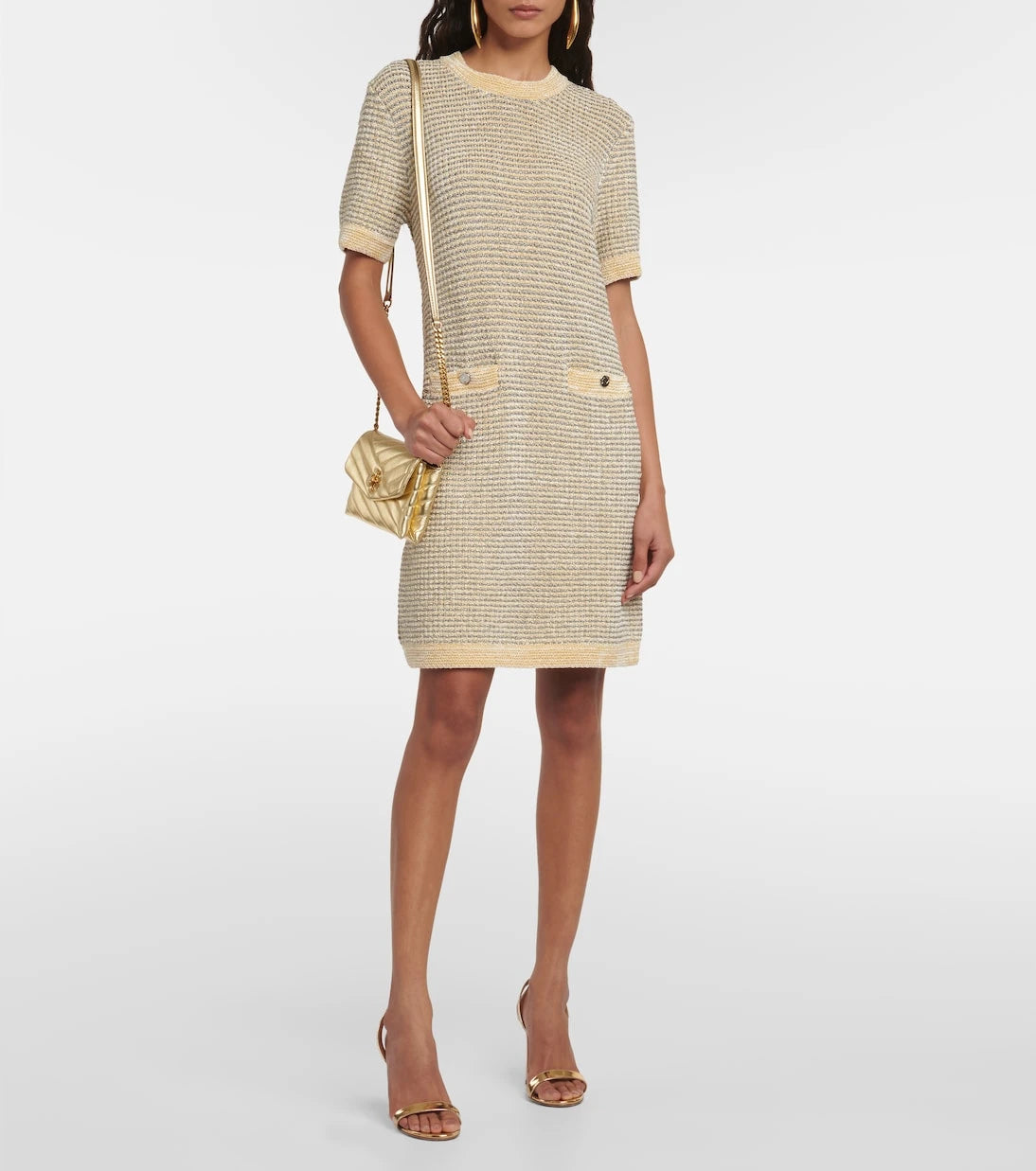 Tory Burch - Striped velvet minidress