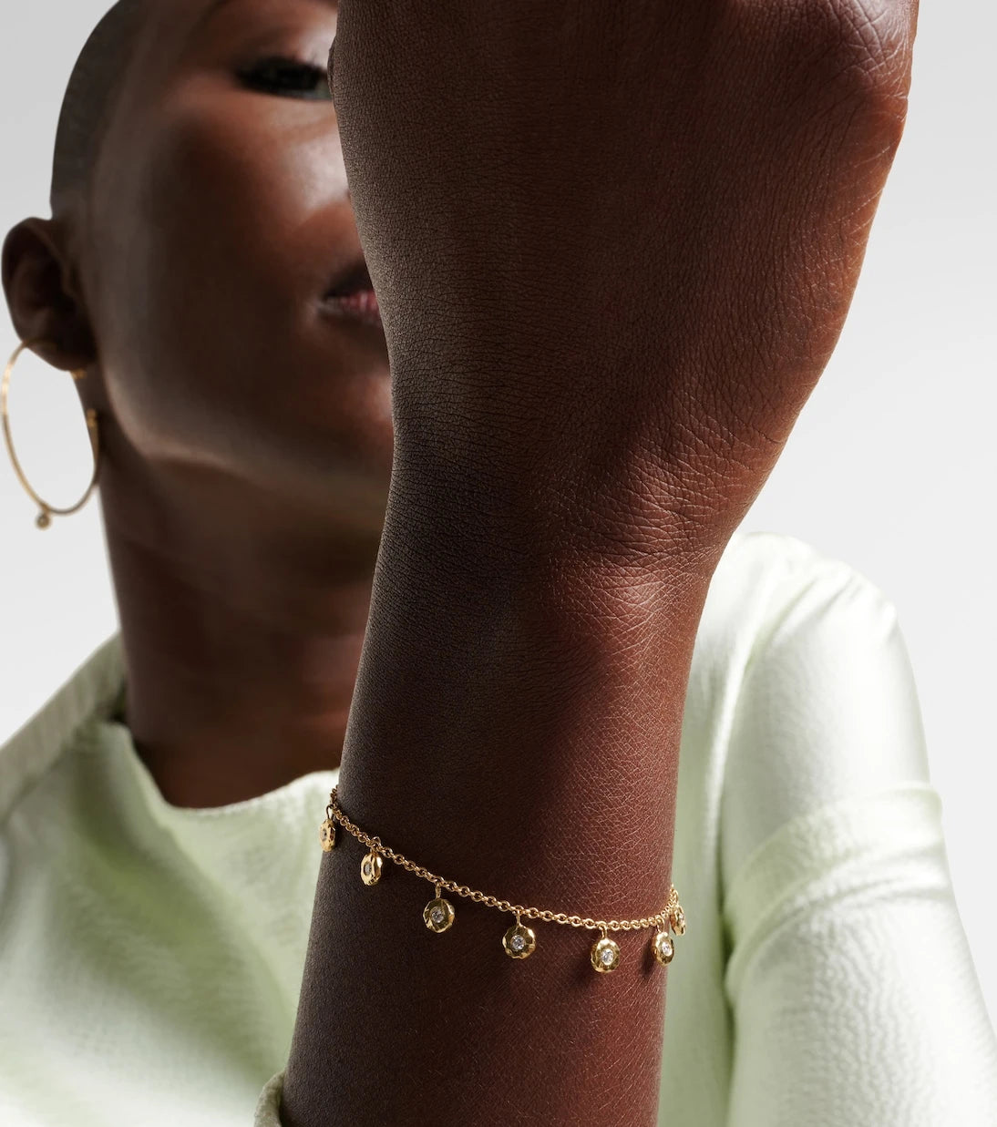 Octavia Elizabeth - Nesting Gem 18kt gold bracelet with diamonds