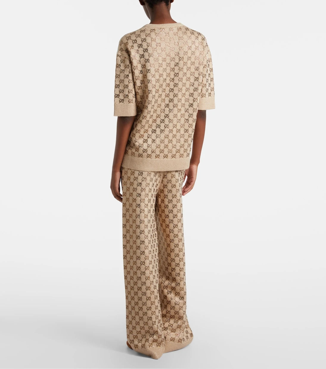 Gucci - GG wool and cashmere-blend wide-leg pants