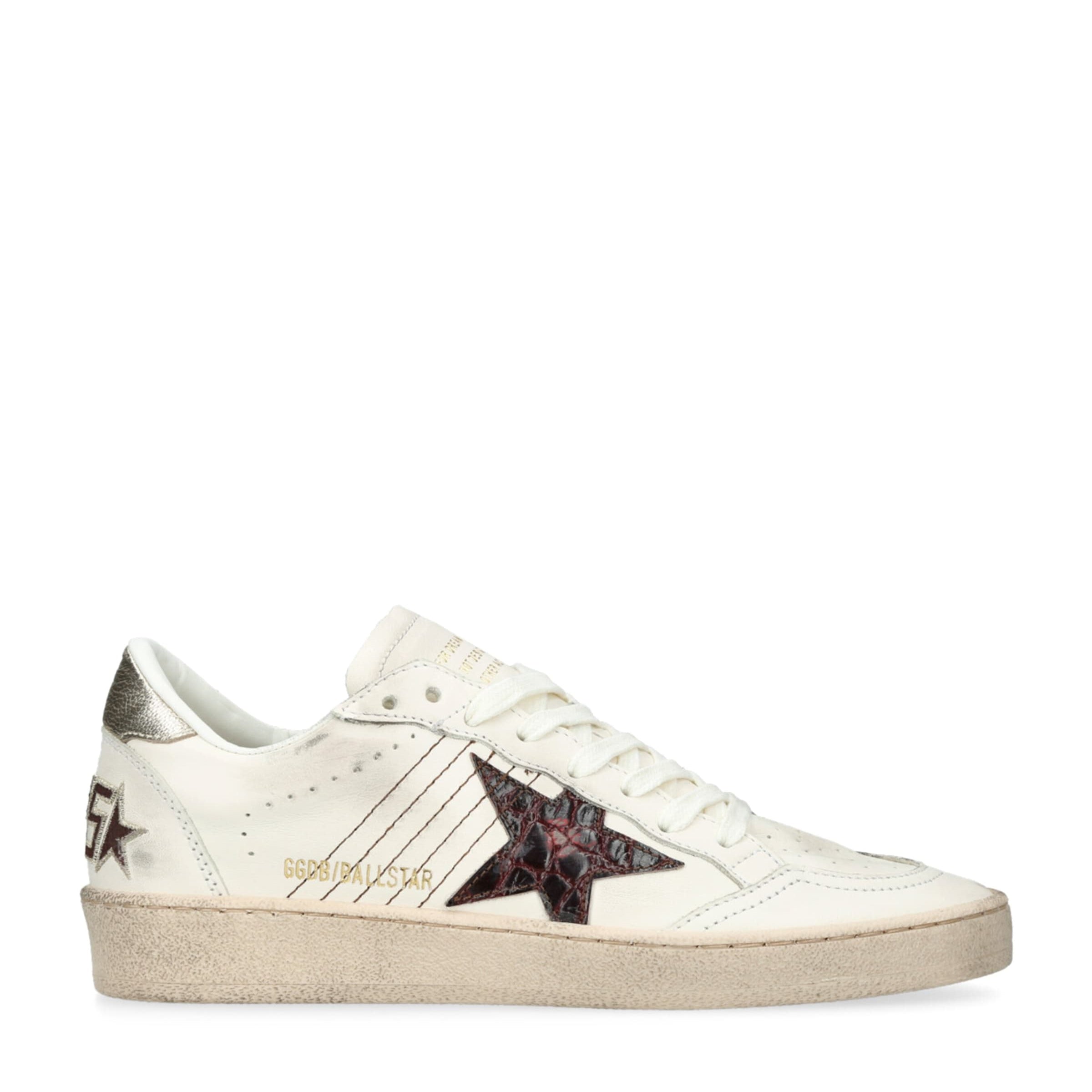 White Leather Ball Star Sneakers