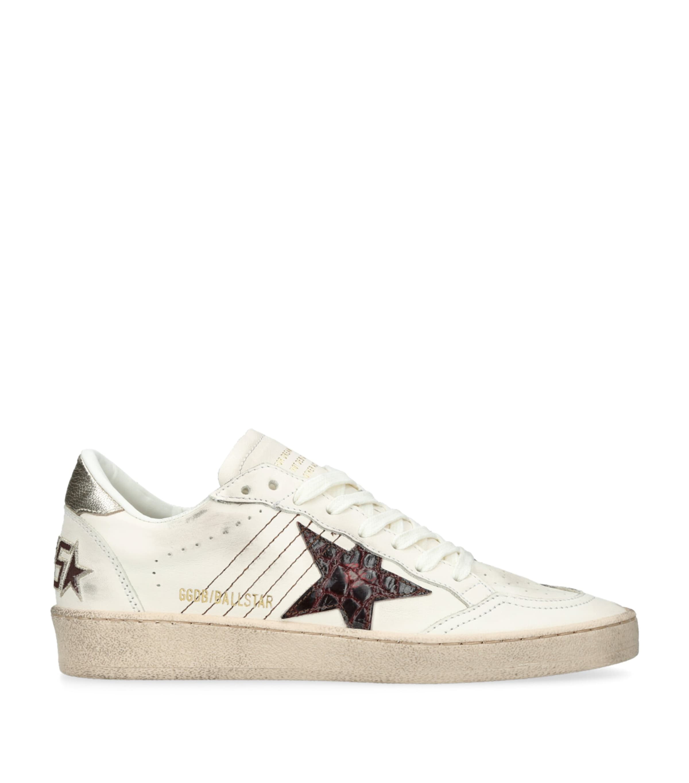 White Leather Ball Star Sneakers