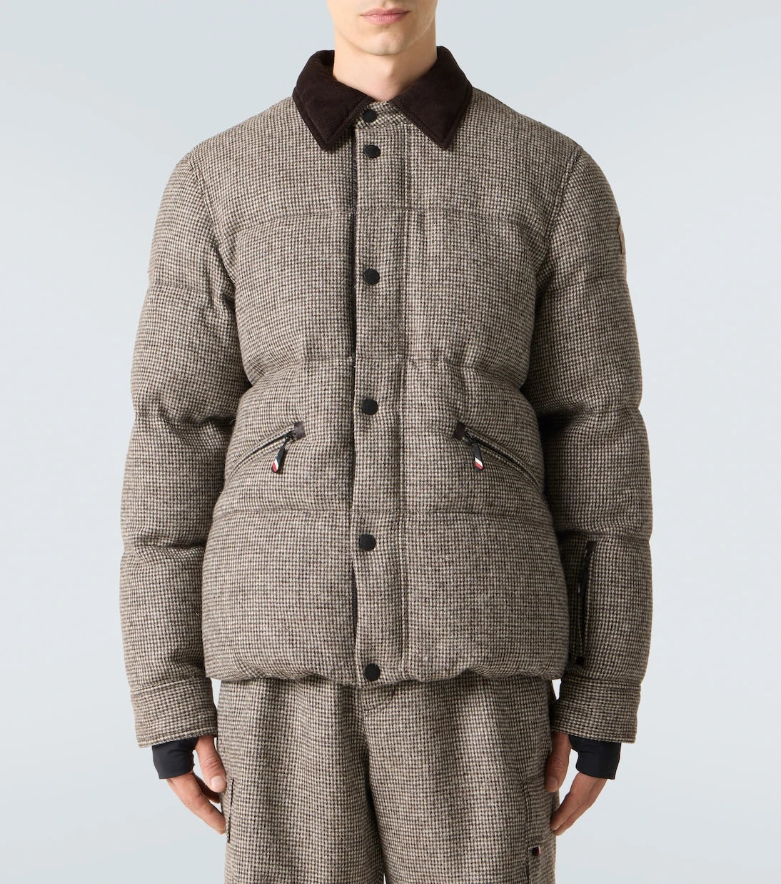 Moncler Grenoble - Elgon houndstooth wool down ski jacket