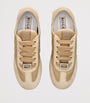 Suede-Satin Viv Low-Top Sneakers TAN