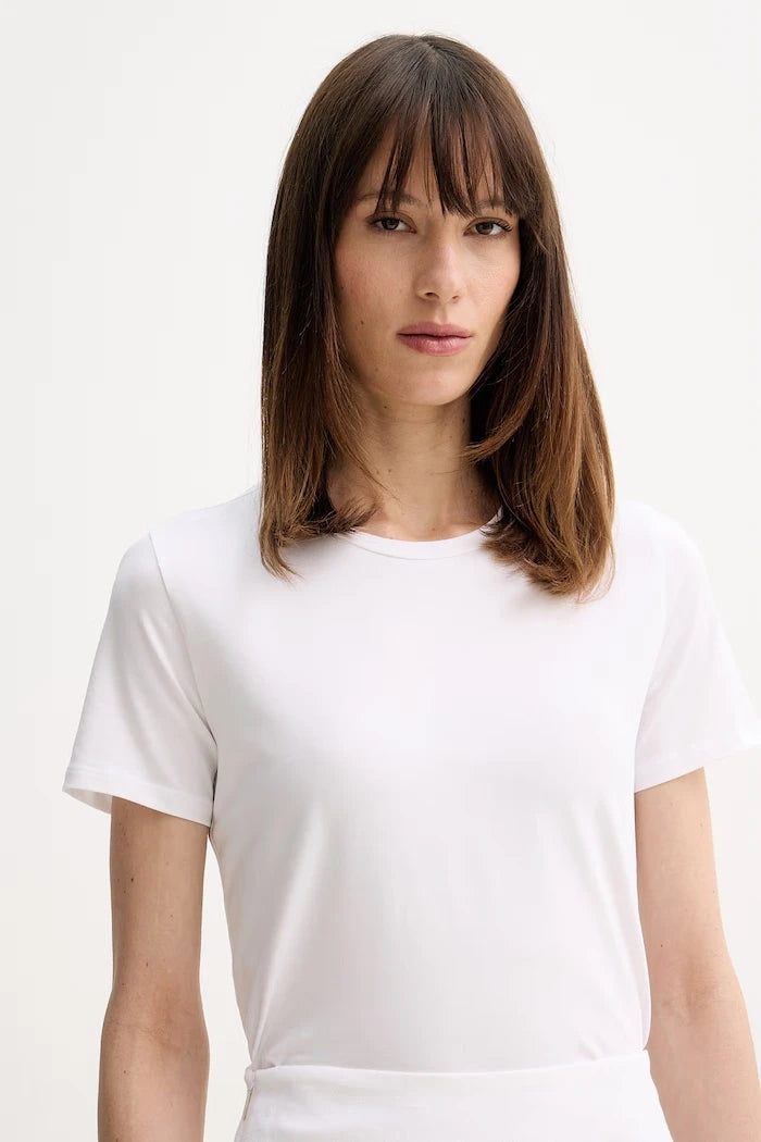 MM by Max Mara тениска basic дамска от памук с еластан MULINO