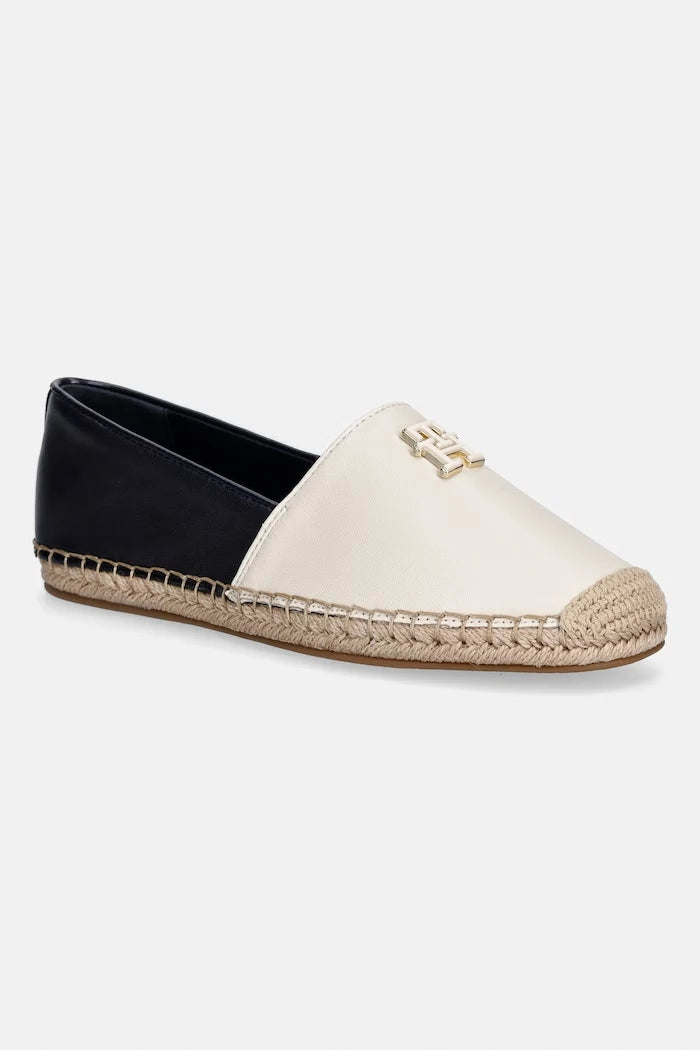 Tommy Hilfiger еспадрили дамски TH LOGO LEATHER ESPADRILLE