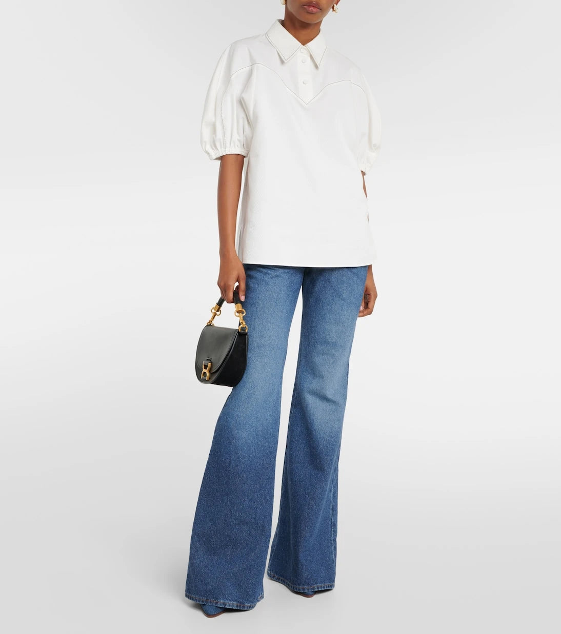 Chloé - Puff-sleeve cotton blouse