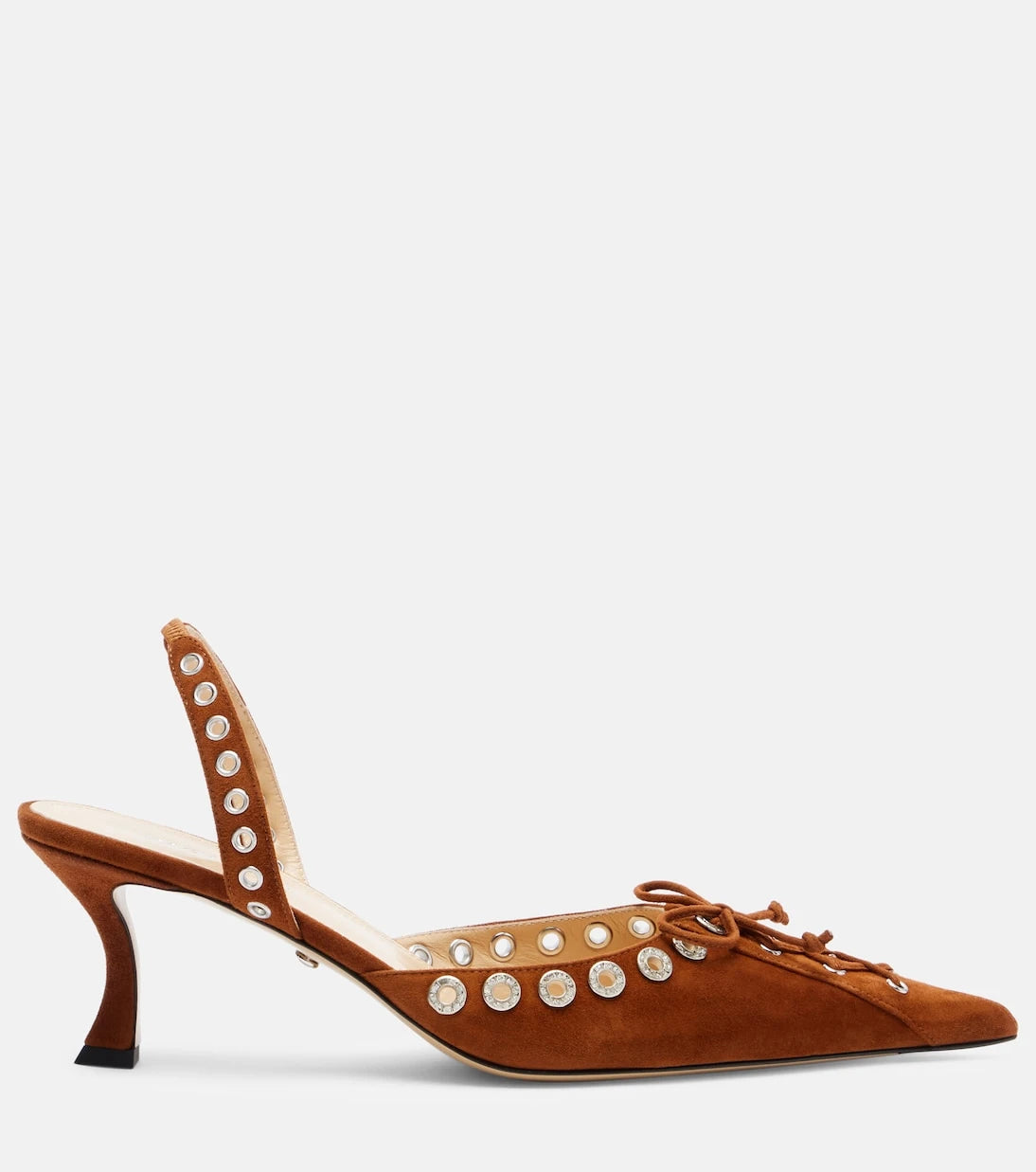 Mach & Mach - Crystalized Corset 65 suede slingback pumps